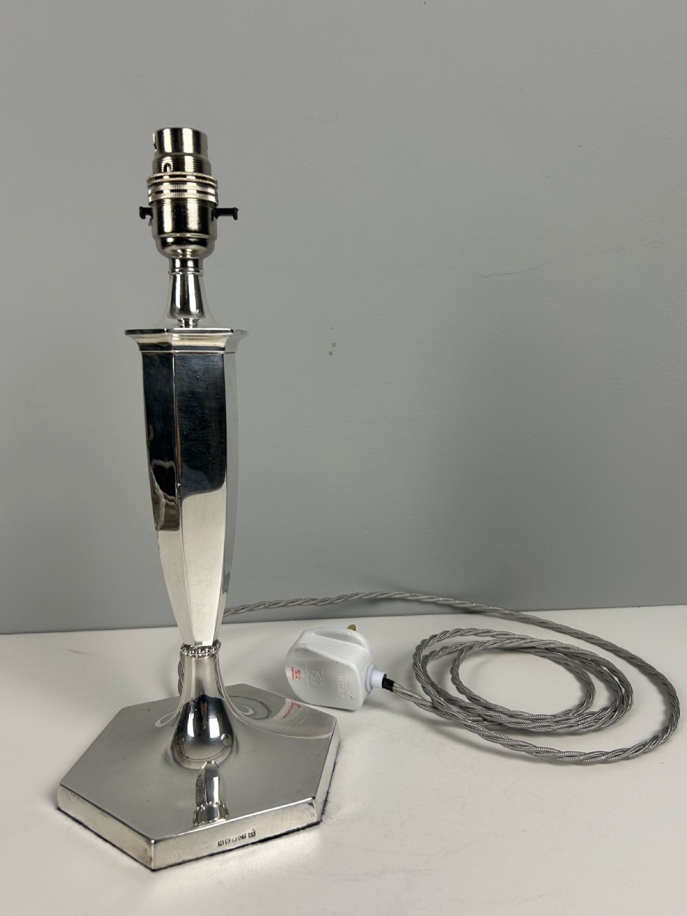 Hawksworth Eyre & Co Silver Plated Table Lamp View XI