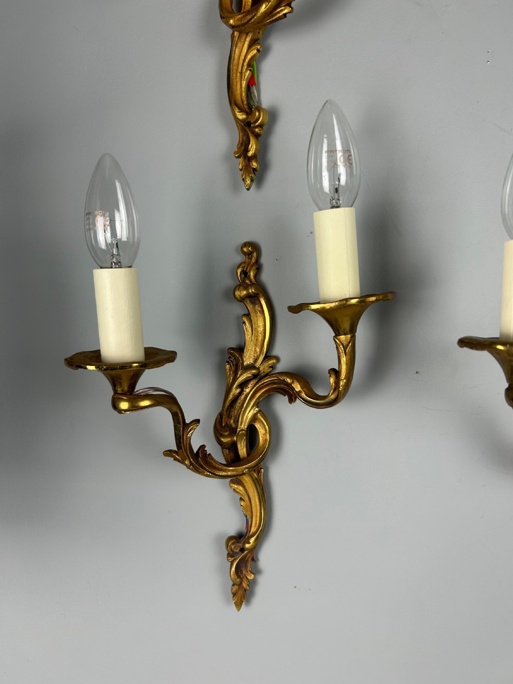 Set Of 6 French Gilded Antique Wall Lights View III