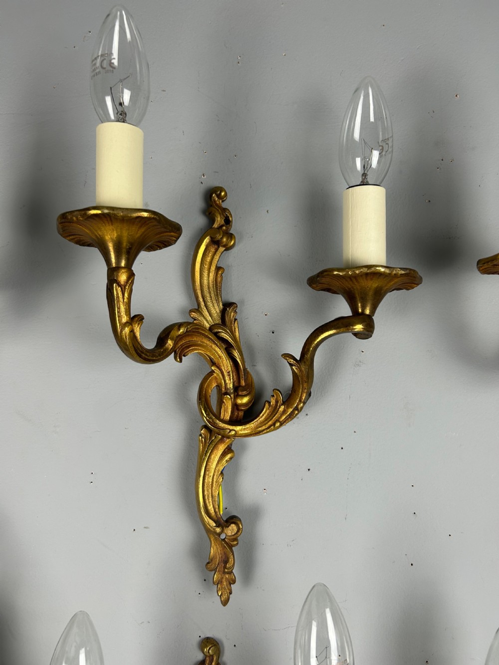 Set Of 6 French Gilded Antique Wall Lights View VII