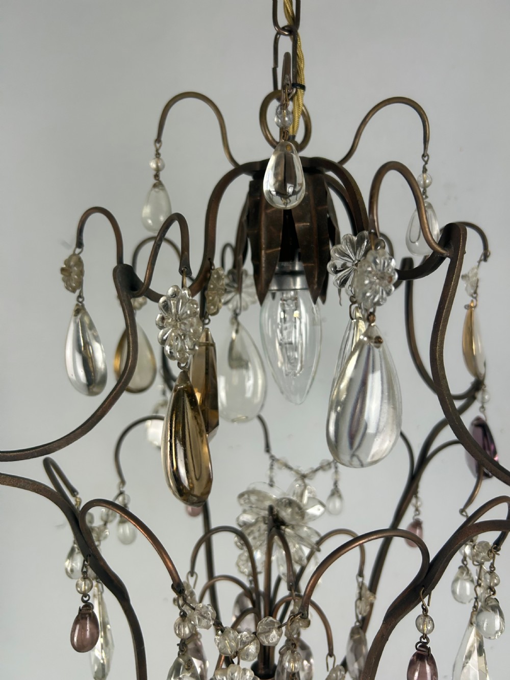 Large French Single Light Chandelier, Ceiling Light  View IV