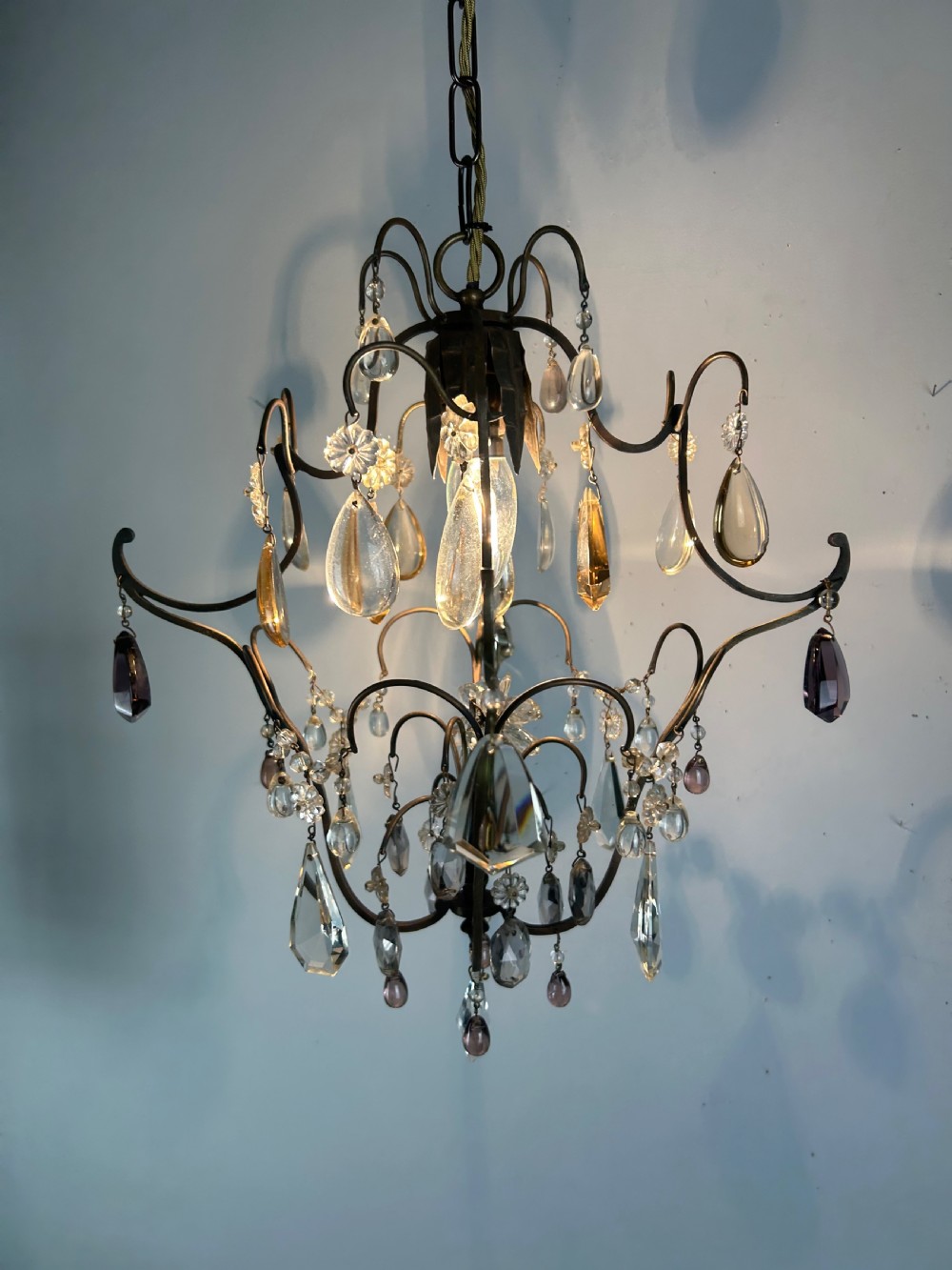 Large French Single Light Chandelier, Ceiling Light  View VII