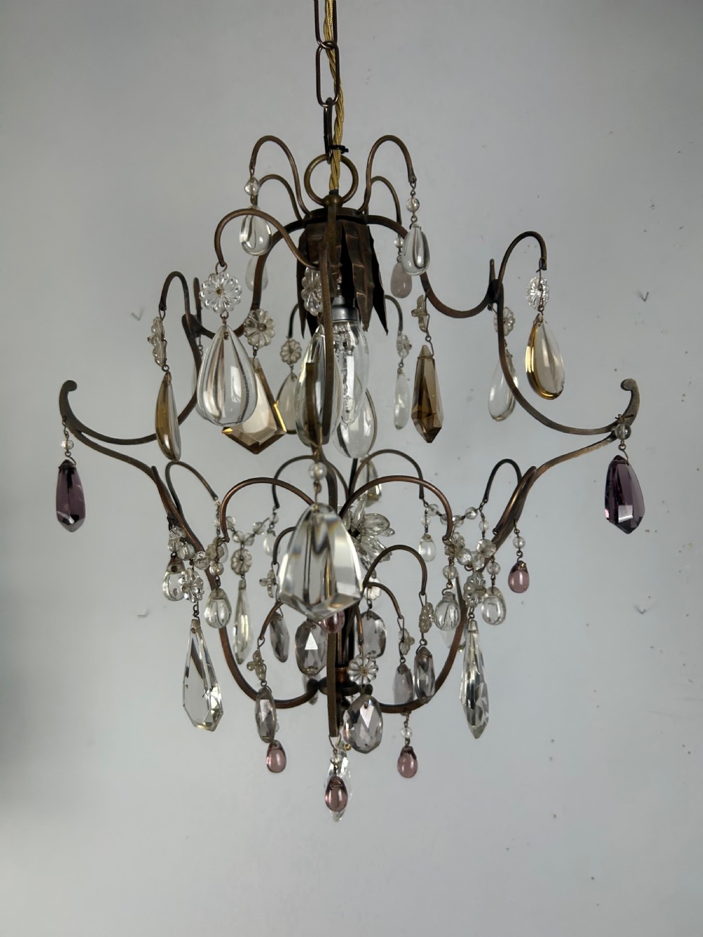 Large French Single Light Chandelier, Ceiling Light  View VIII