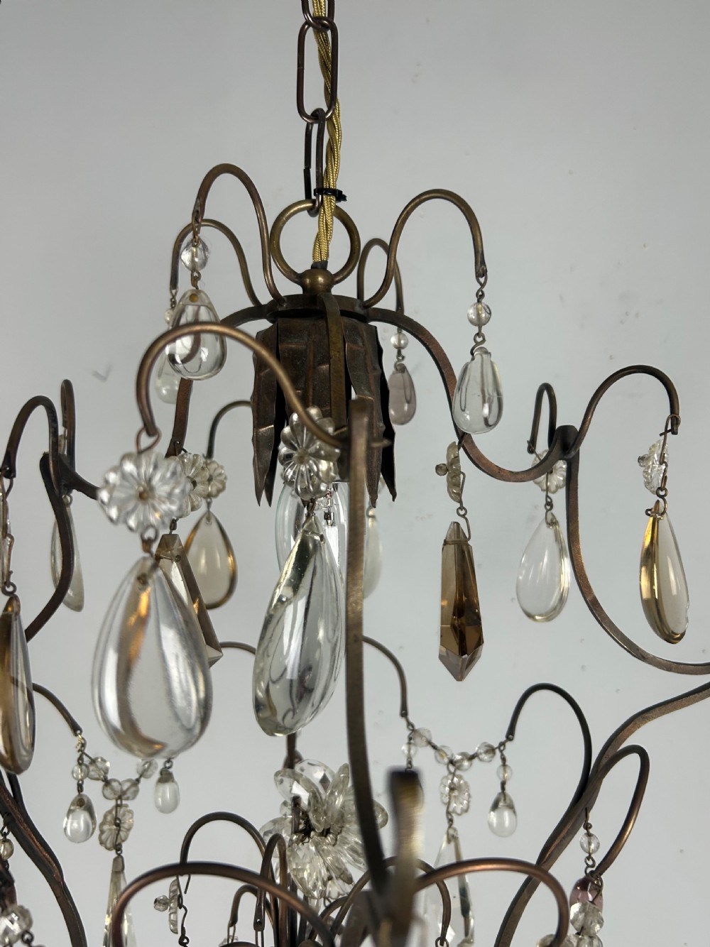 Large French Single Light Chandelier, Ceiling Light  View IX