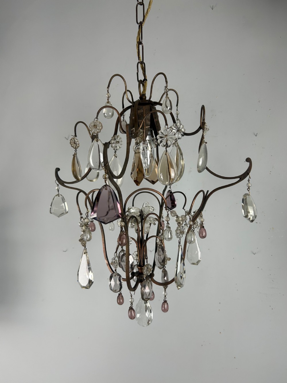 Large French Single Light Chandelier, Ceiling Light  View XII