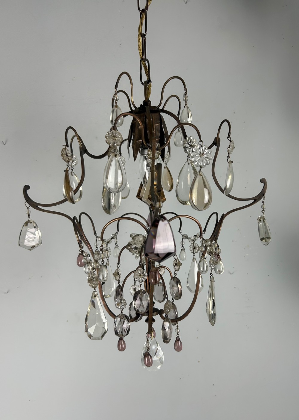 Large French Single Light Chandelier, Ceiling Light  View XIII