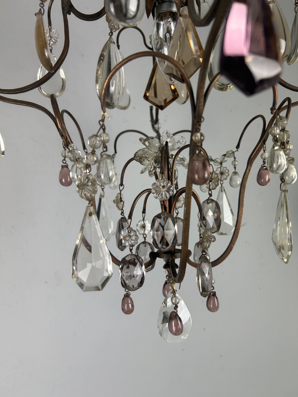 Large French Single Light Chandelier, Ceiling Light  View XIV
