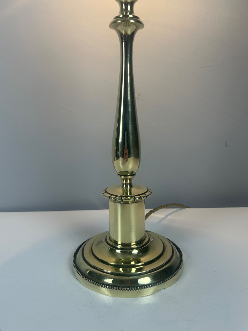 English Brass Victorian Table Lamp View III