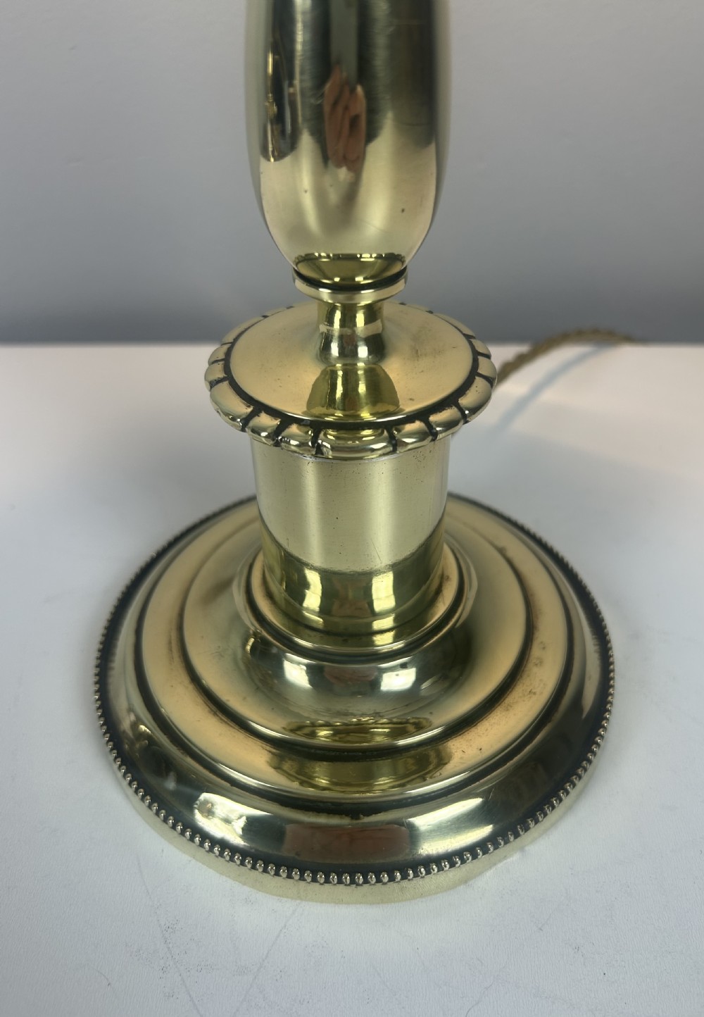 English Brass Victorian Table Lamp View V