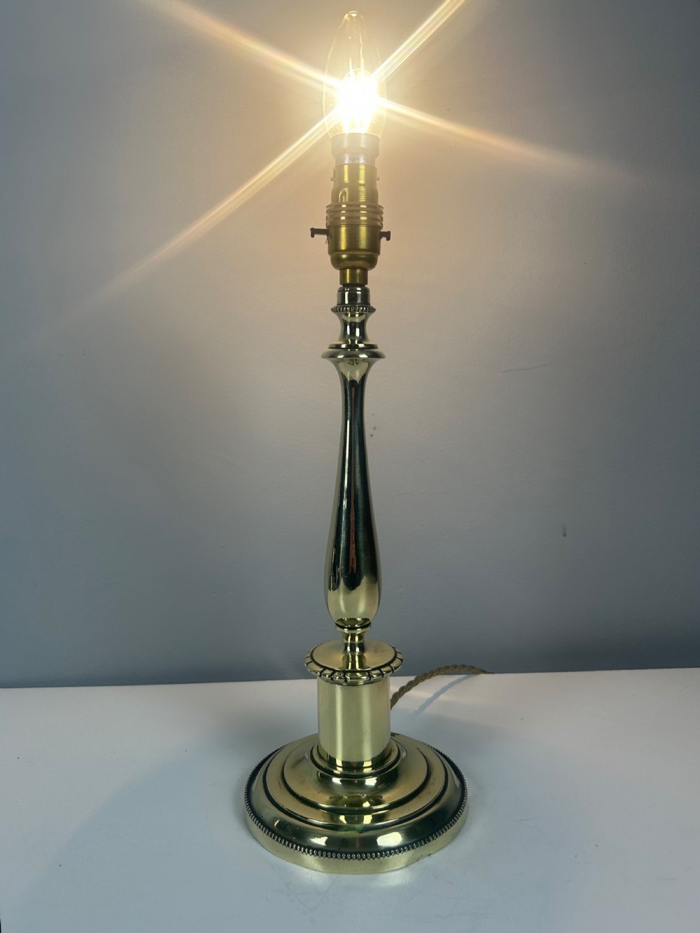 English Brass Victorian Table Lamp View VII