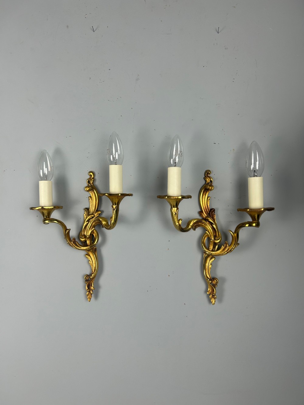 French Gilded Antique Wall Lights View V
