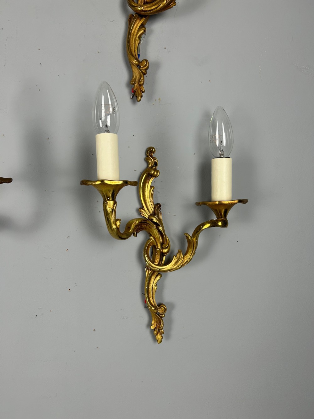 Set of 4 French Gilded Antique Wall Lights View III