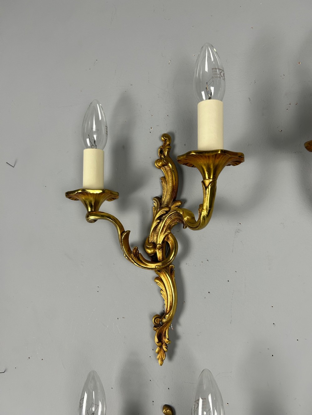 Set of 4 French Gilded Antique Wall Lights View IV