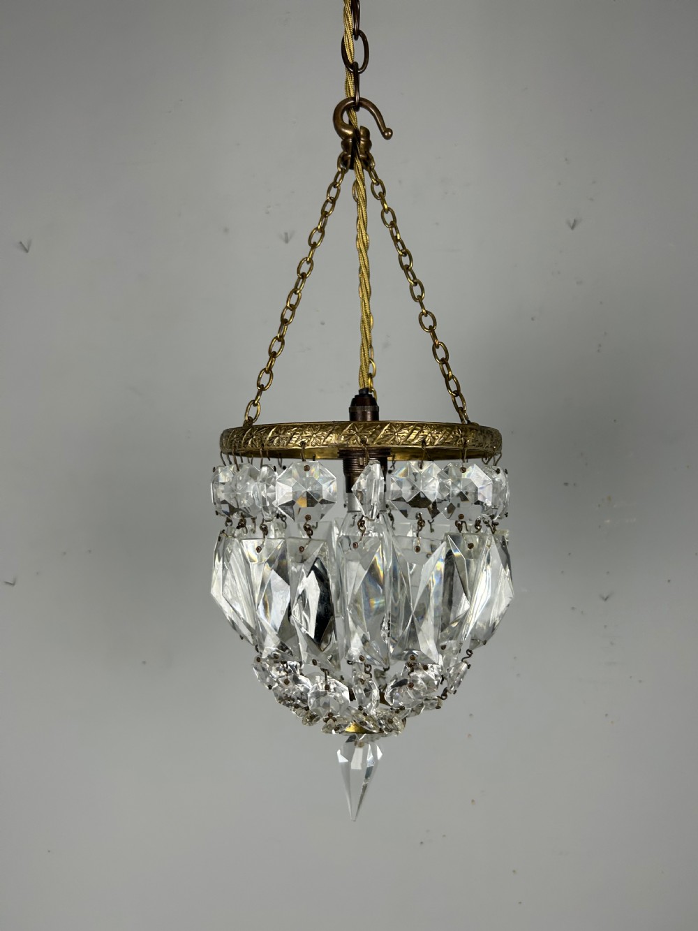 Crystal Lustre Chandelier, Ceiling Light, Rewired View V