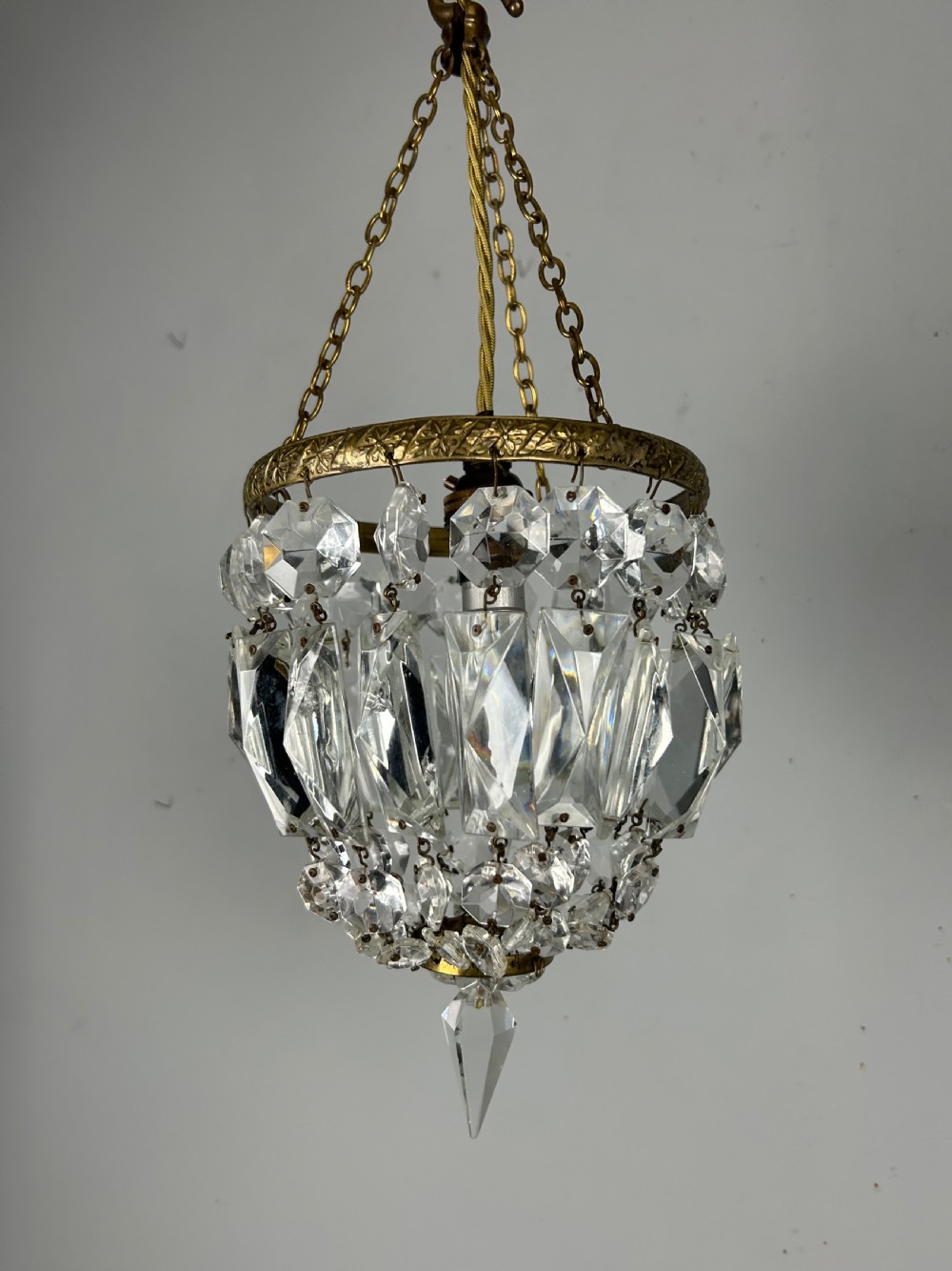 Crystal Lustre Chandelier, Ceiling Light, Rewired View X