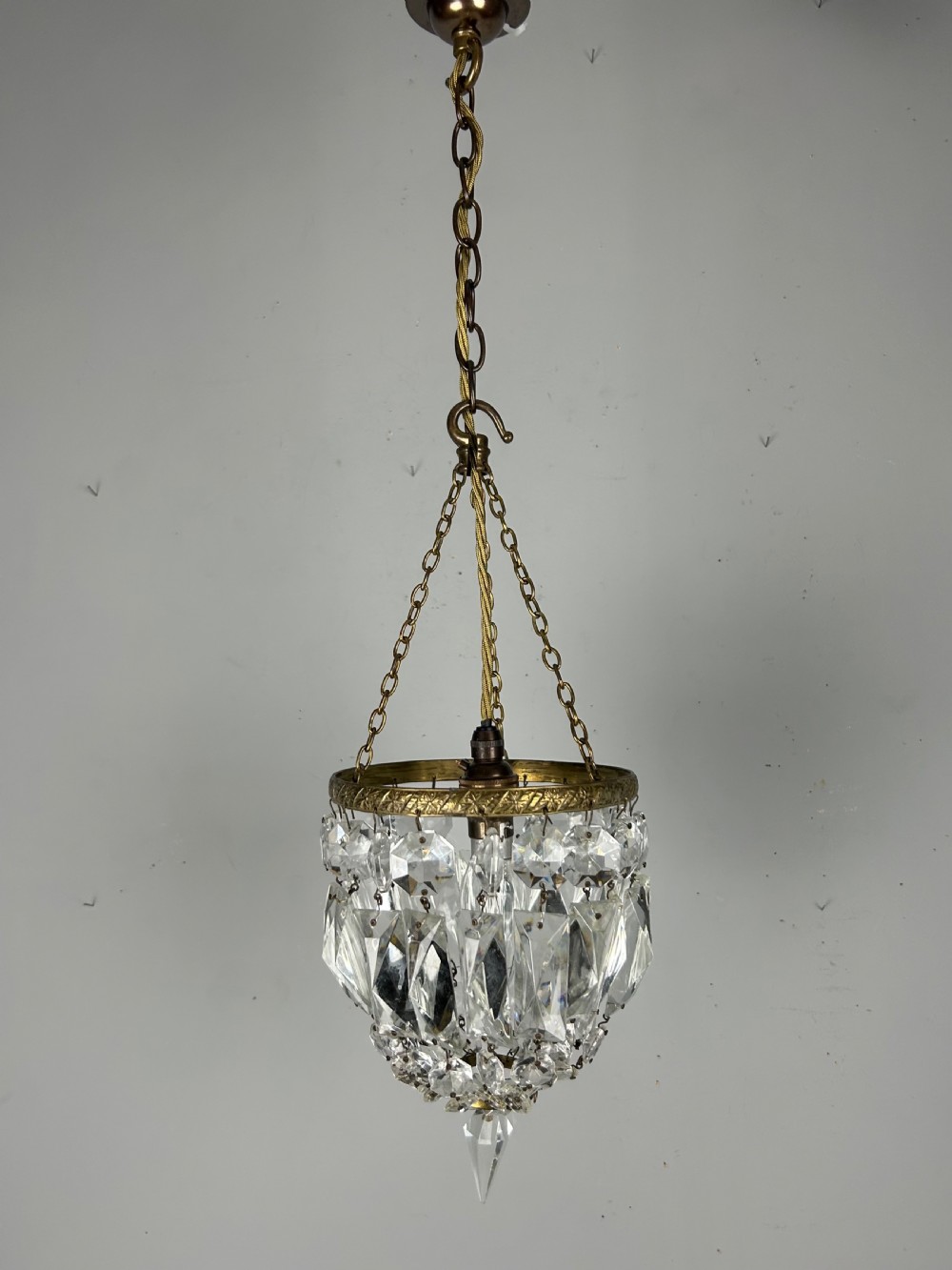 Crystal Lustre Chandelier, Ceiling Light, Rewired View XI