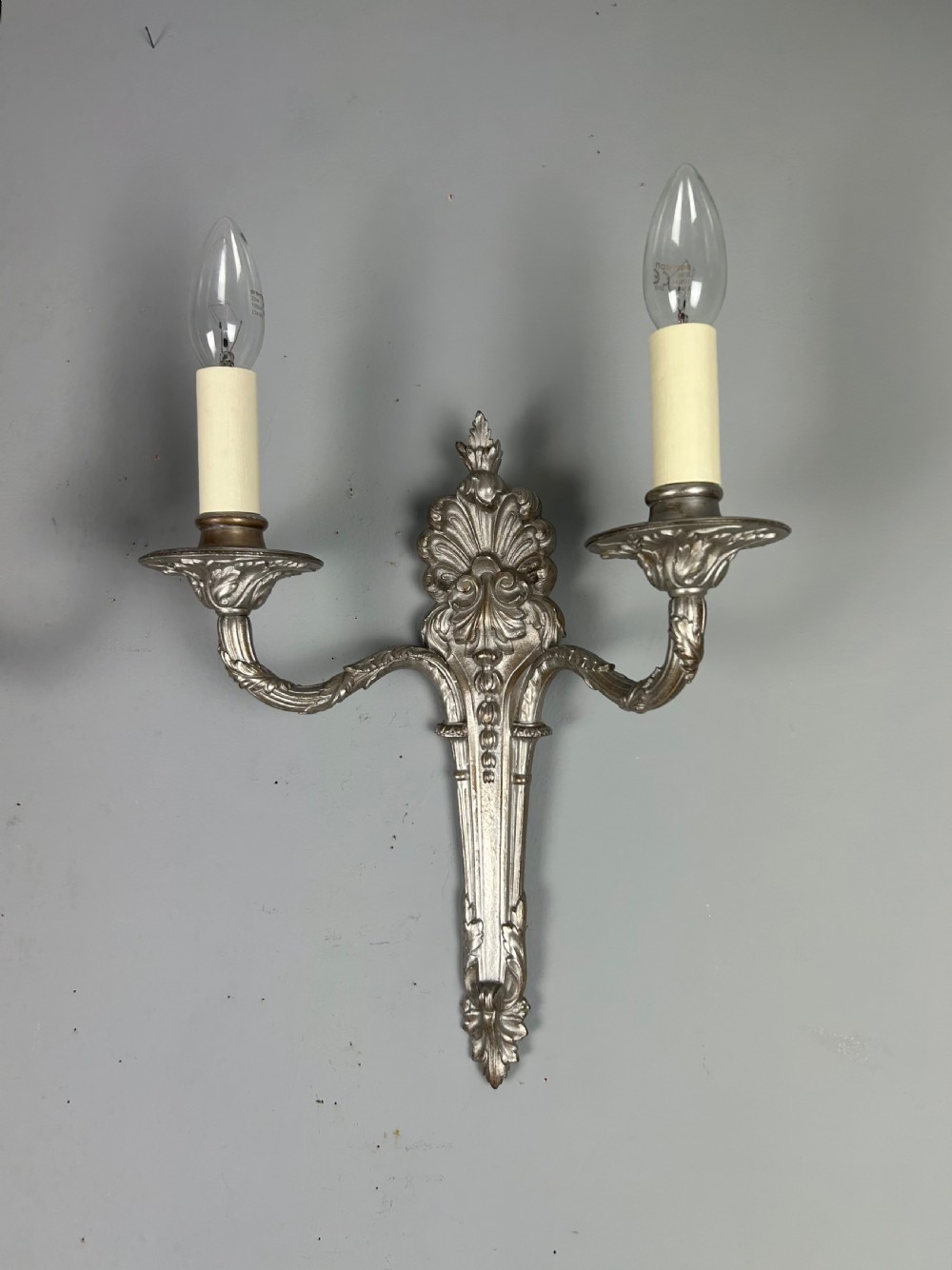 Pair Of French Silver Gilt Brass Antique Wall Lights View VII