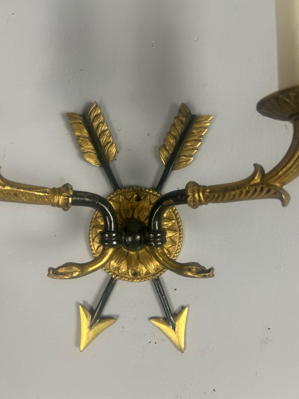 Pair Of French Empire Antique Wall Lights View X