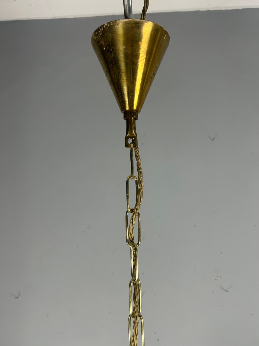 Glass 3 Arm Antique Chandelier, Ceiling Light, Rewired  View VIII
