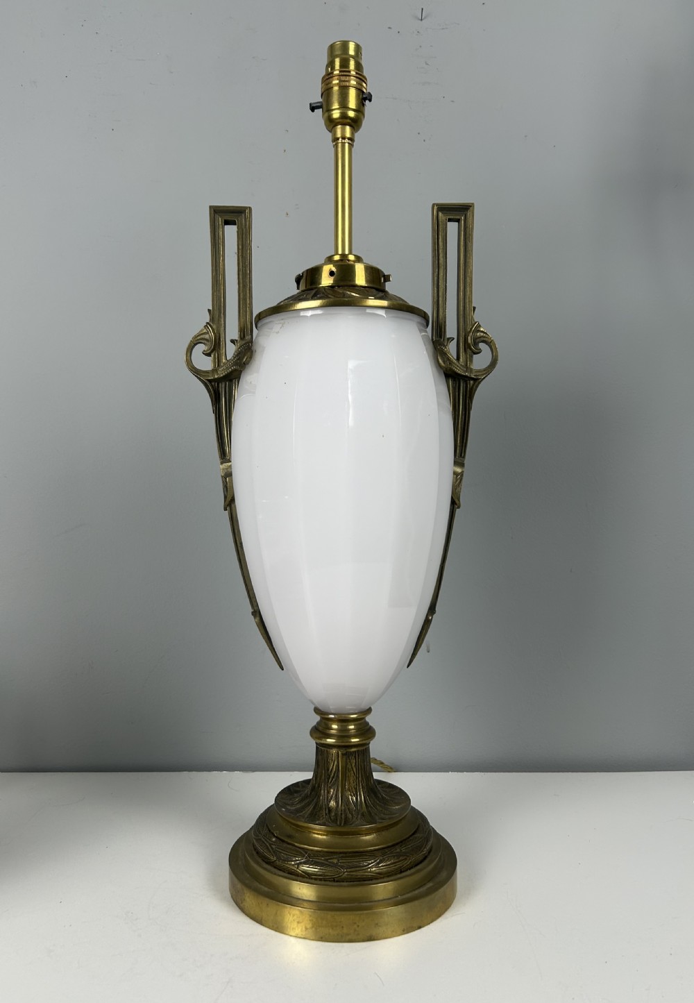 French Ormolu Porcelain Table Lamp 19th Century View II