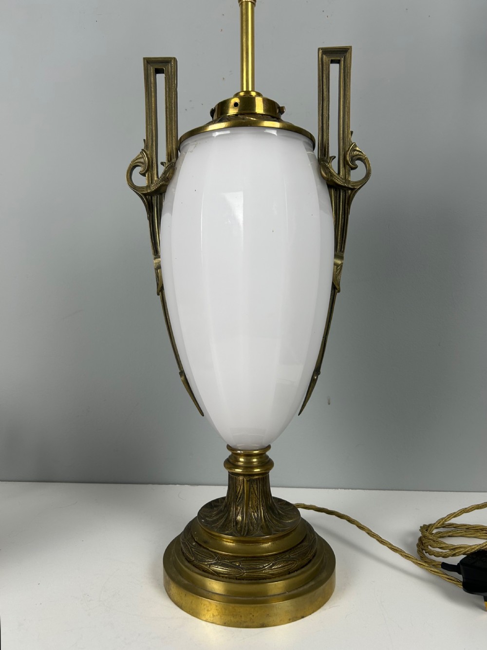 French Ormolu Porcelain Table Lamp 19th Century View VIII