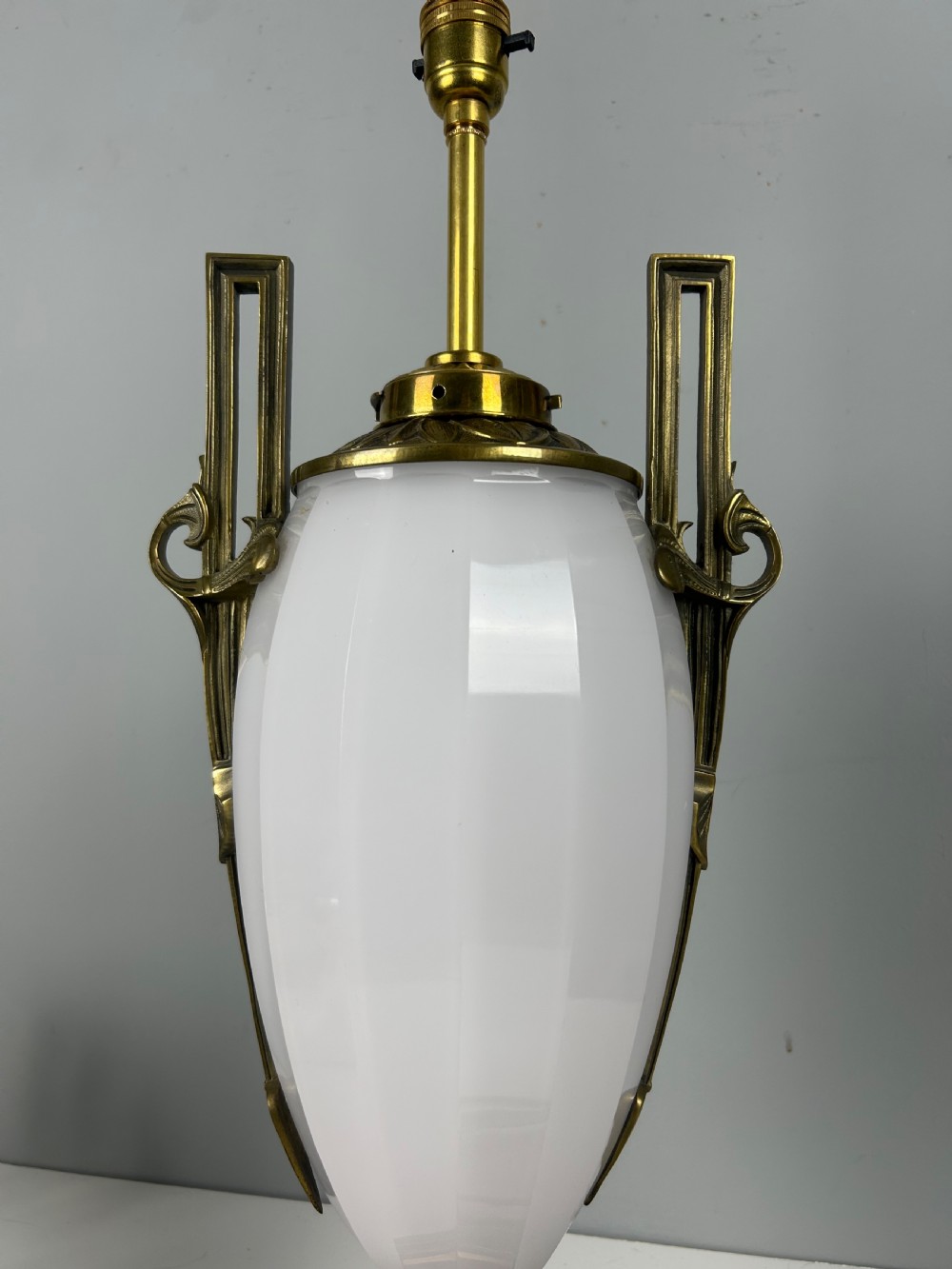 French Ormolu Porcelain Table Lamp 19th Century View X