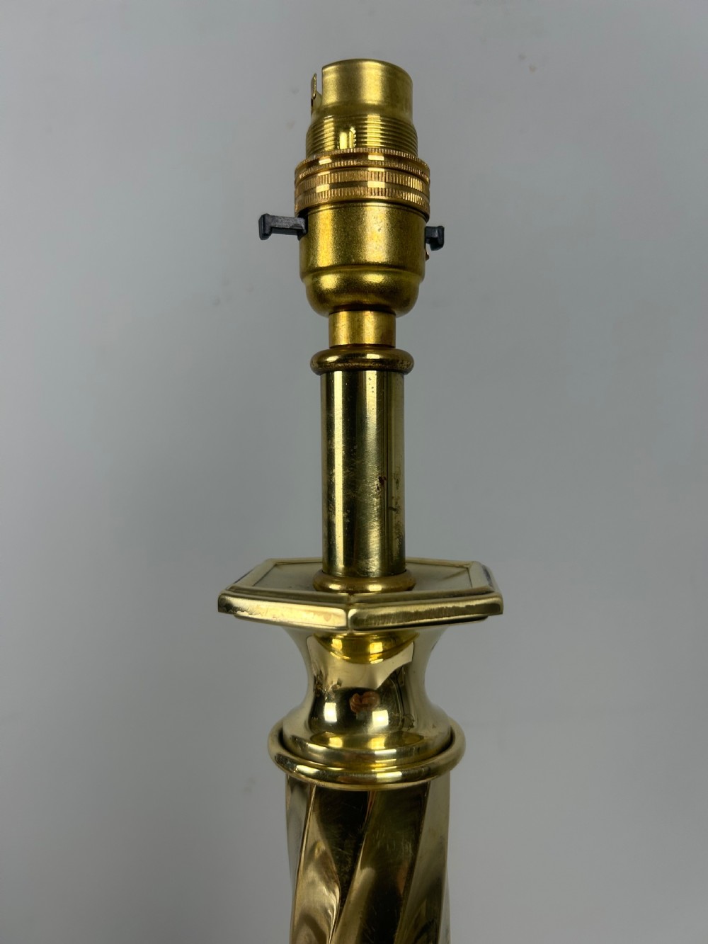 Polished Brass Plate Table Lamp, Rewired  View VI