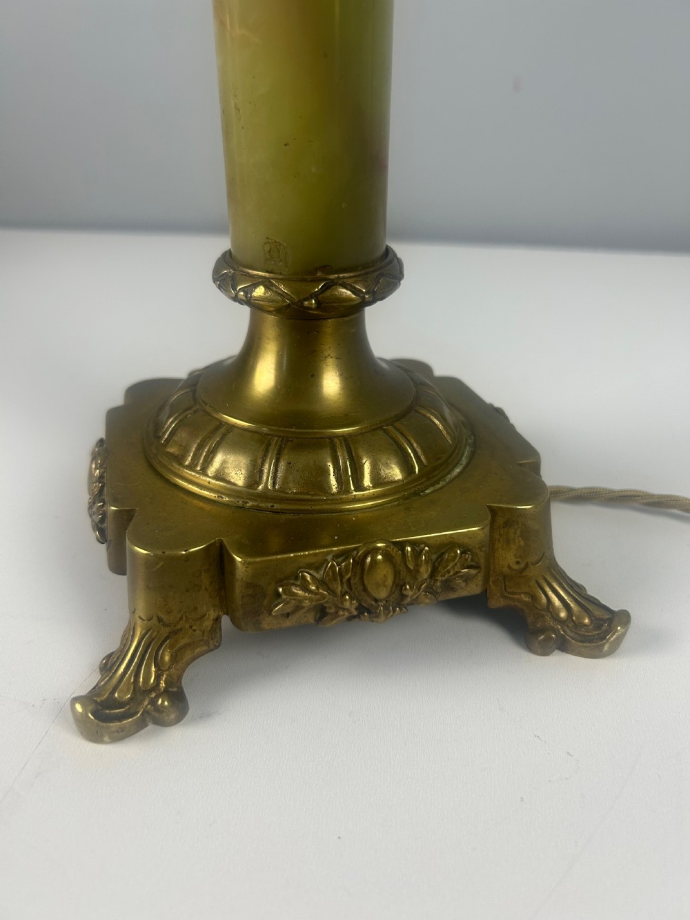 French Marble Column Table Lamp, Rewired & PAT tested  View IV