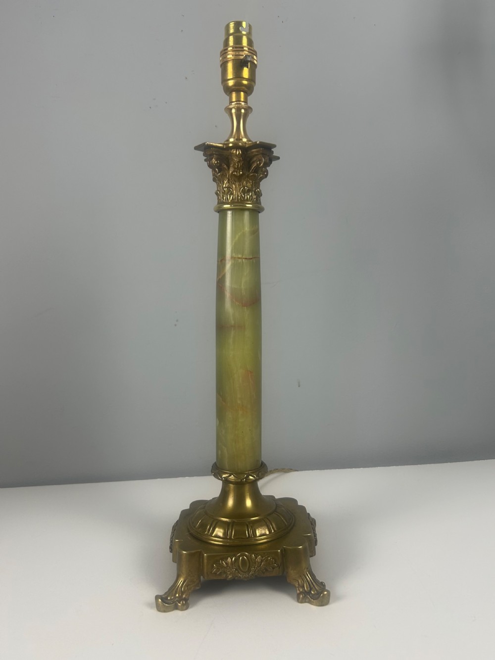 French Marble Column Table Lamp, Rewired & PAT tested  View VII