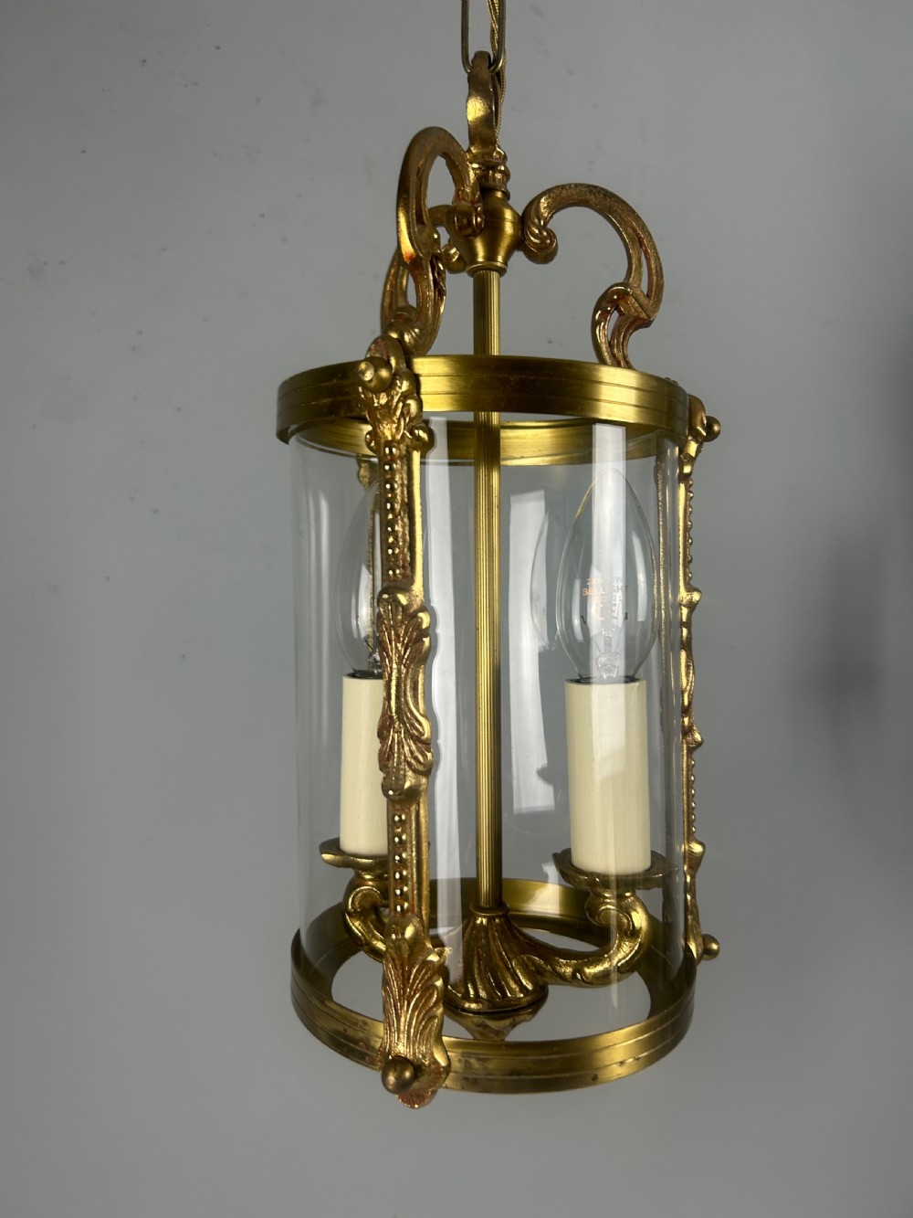 French Antique Twin Light Lantern, Rewired