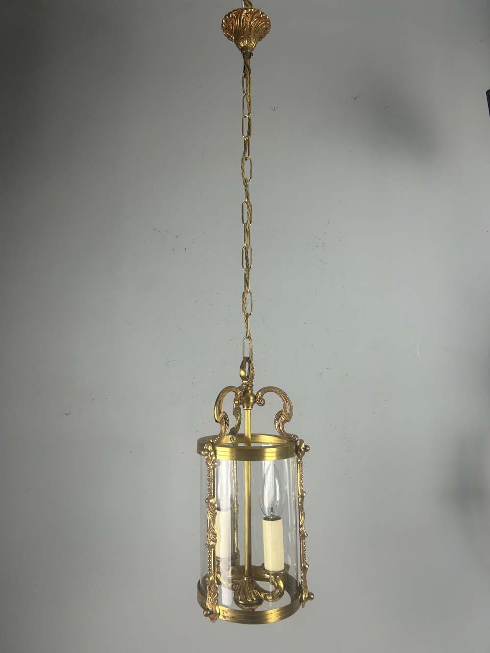 French Antique Twin Light Lantern, Rewired View VI
