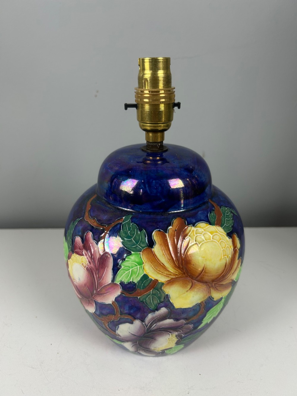 1930s Maling Porcelain Table Lamp, Rewired  View VI