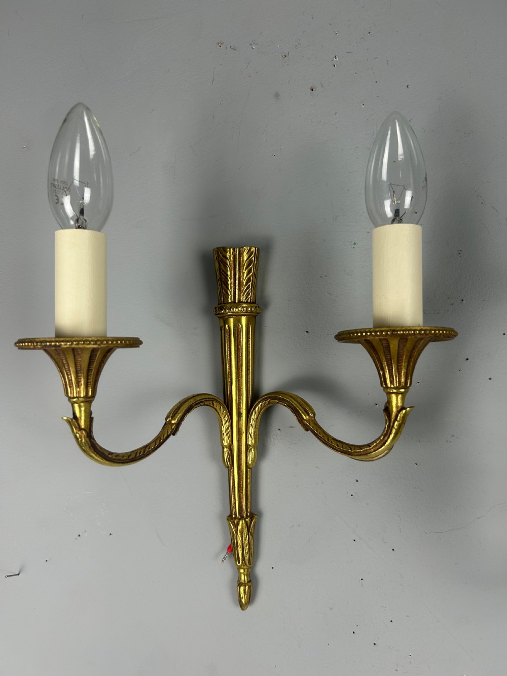 French Pair Of Gilded Empire Antique Wall Lights View VII