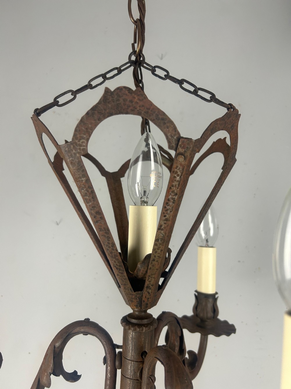 French Rustic 4 Light Chandelier, Rewired  View VII