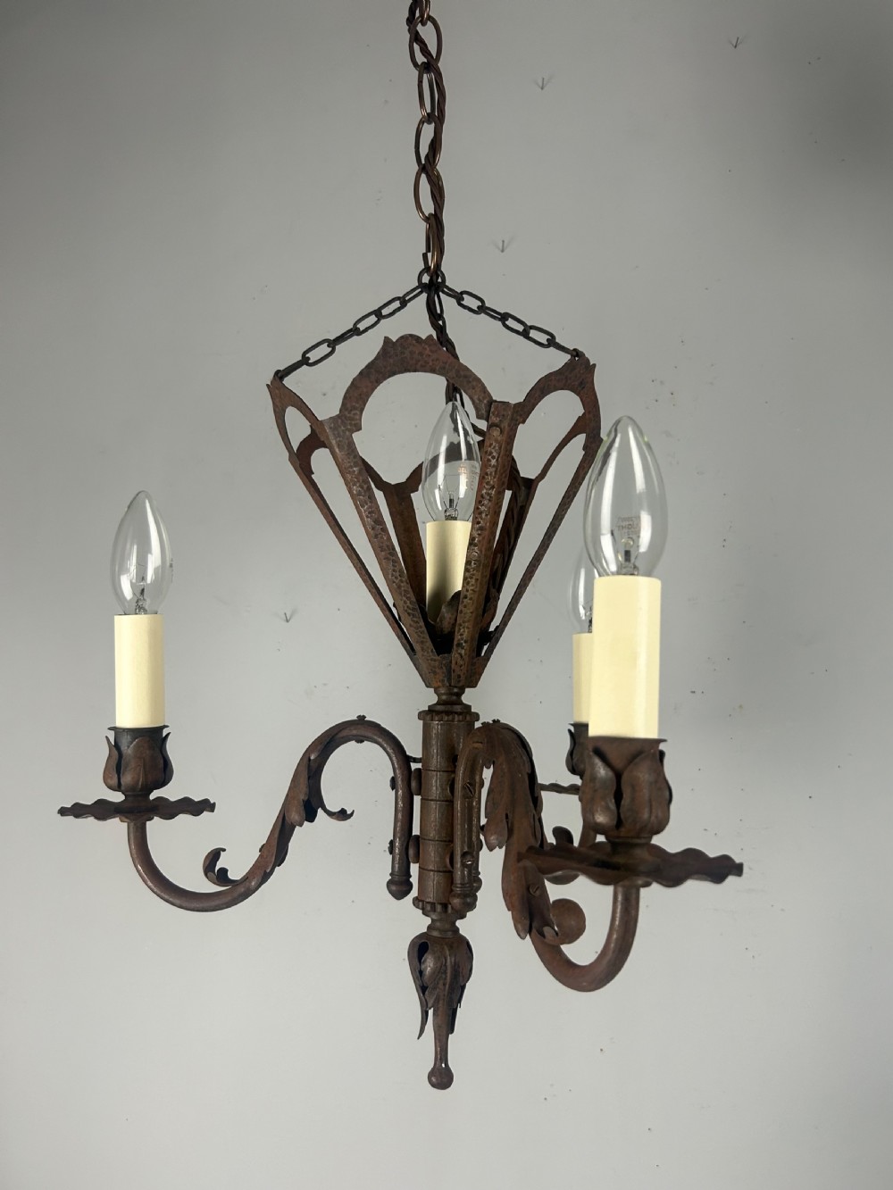 French Rustic 4 Light Chandelier, Rewired  View VIII
