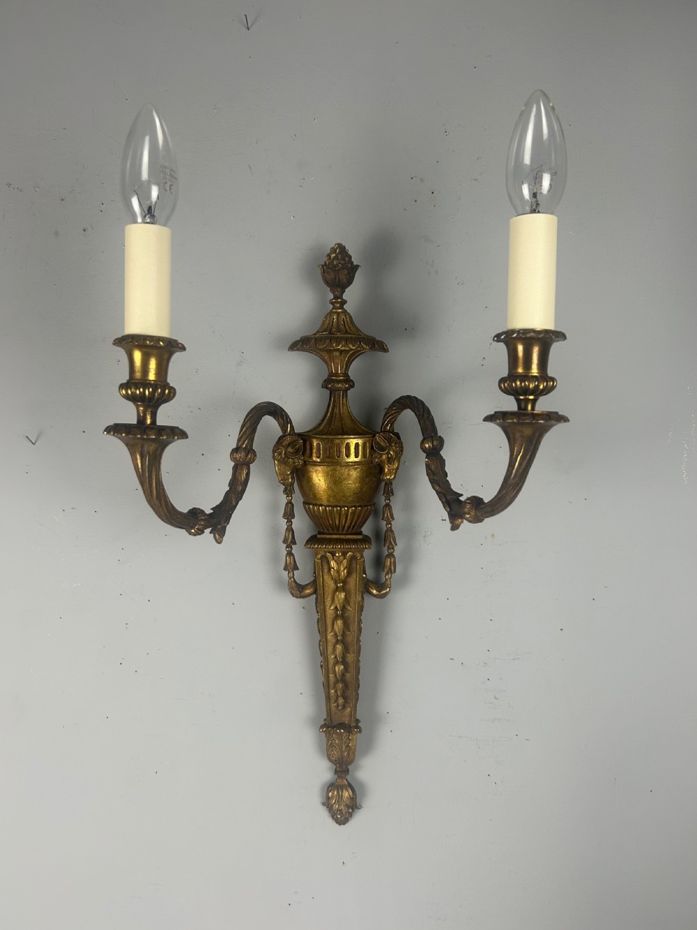 Single Large Fine 19th Century French Rams Head Wall Light, Rewired  View VIII