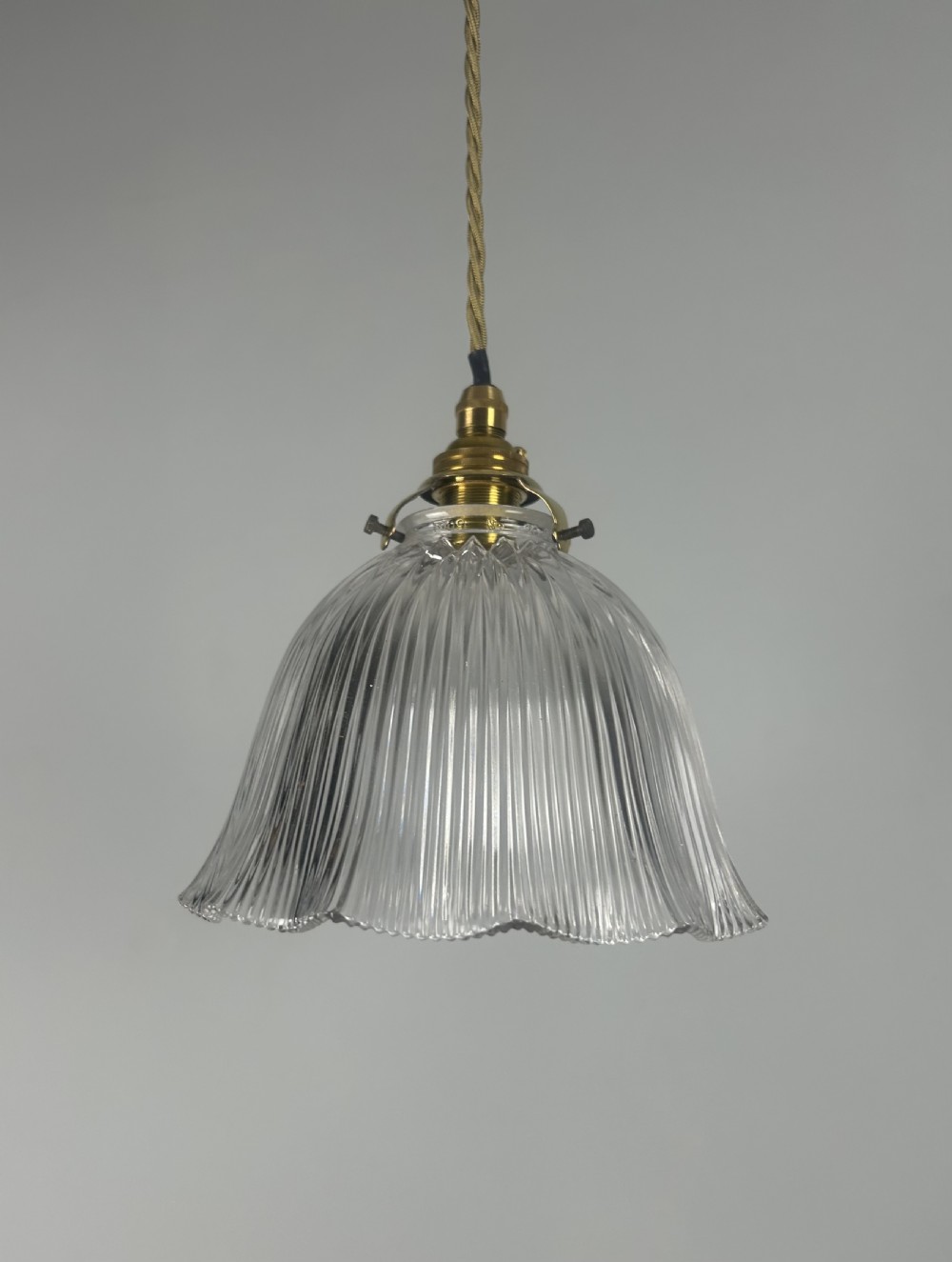 Holophane Pendant Ceiling Light With Original Shade