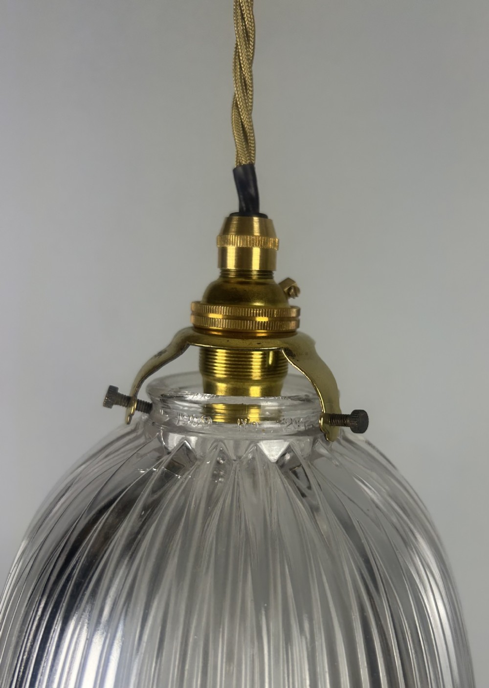 Holophane Pendant Ceiling Light With Original Shade View II