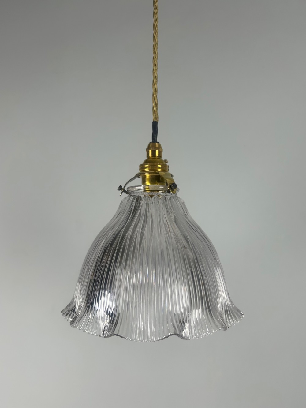 Holophane Pendant Ceiling Light With Original Shade