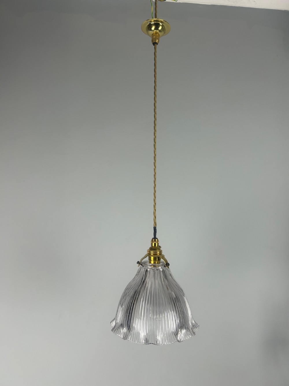 Holophane Pendant Ceiling Light With Original Shade View IV