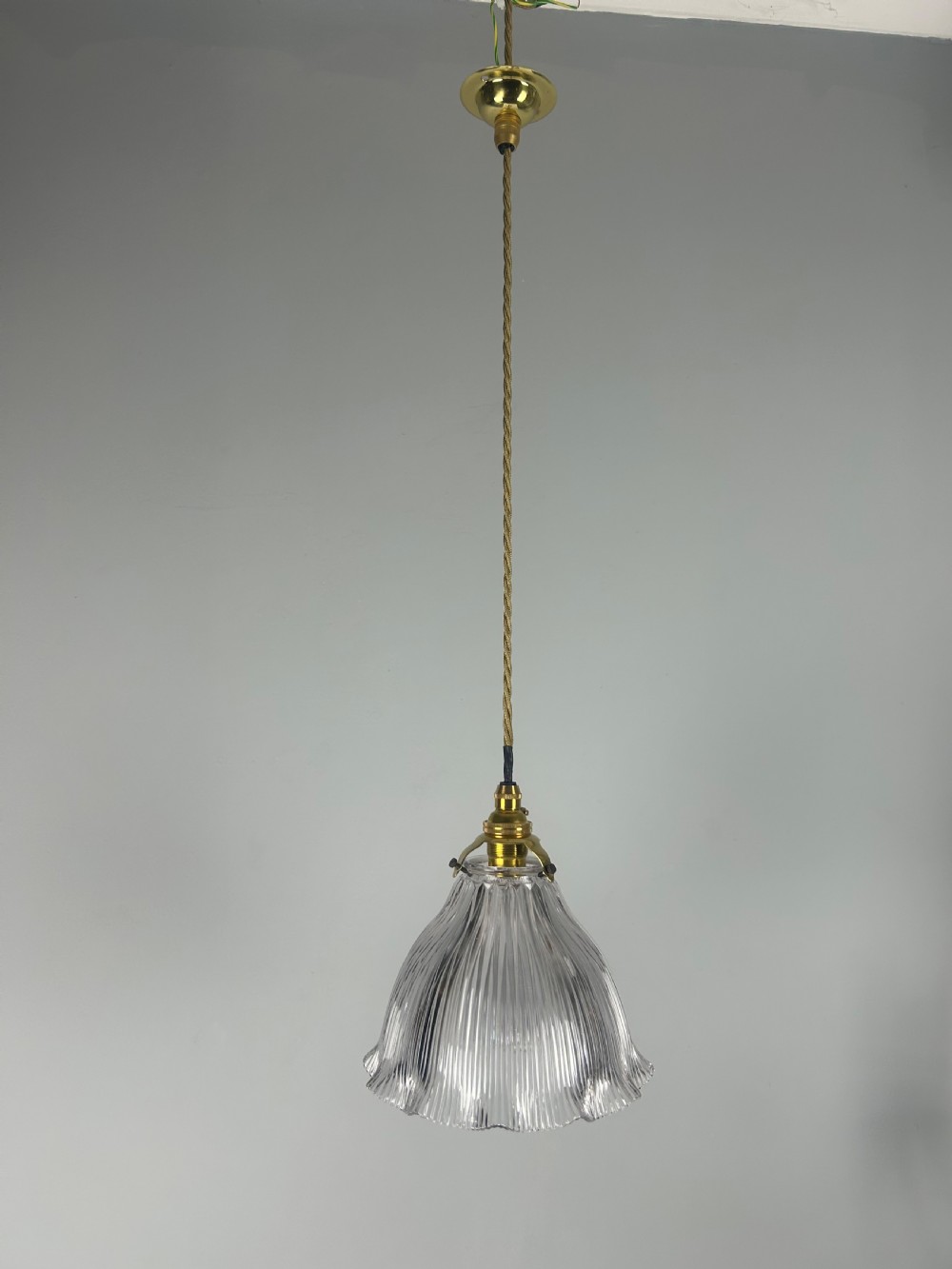 Holophane Pendant Ceiling Light With Original Shade View VI