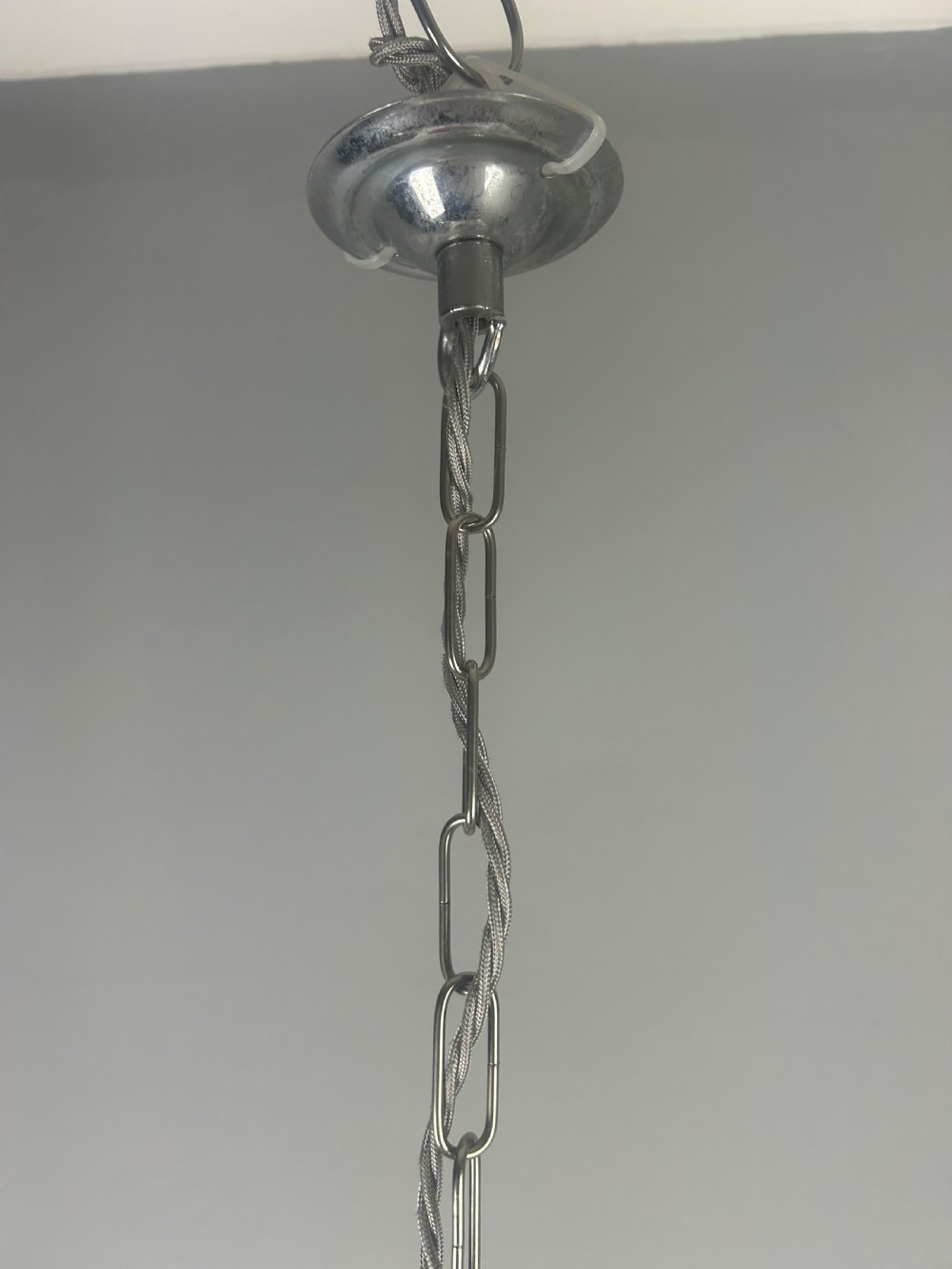 Bohemian Cranberry & Crystal Lustre Ceiling Light, Rewired View IV