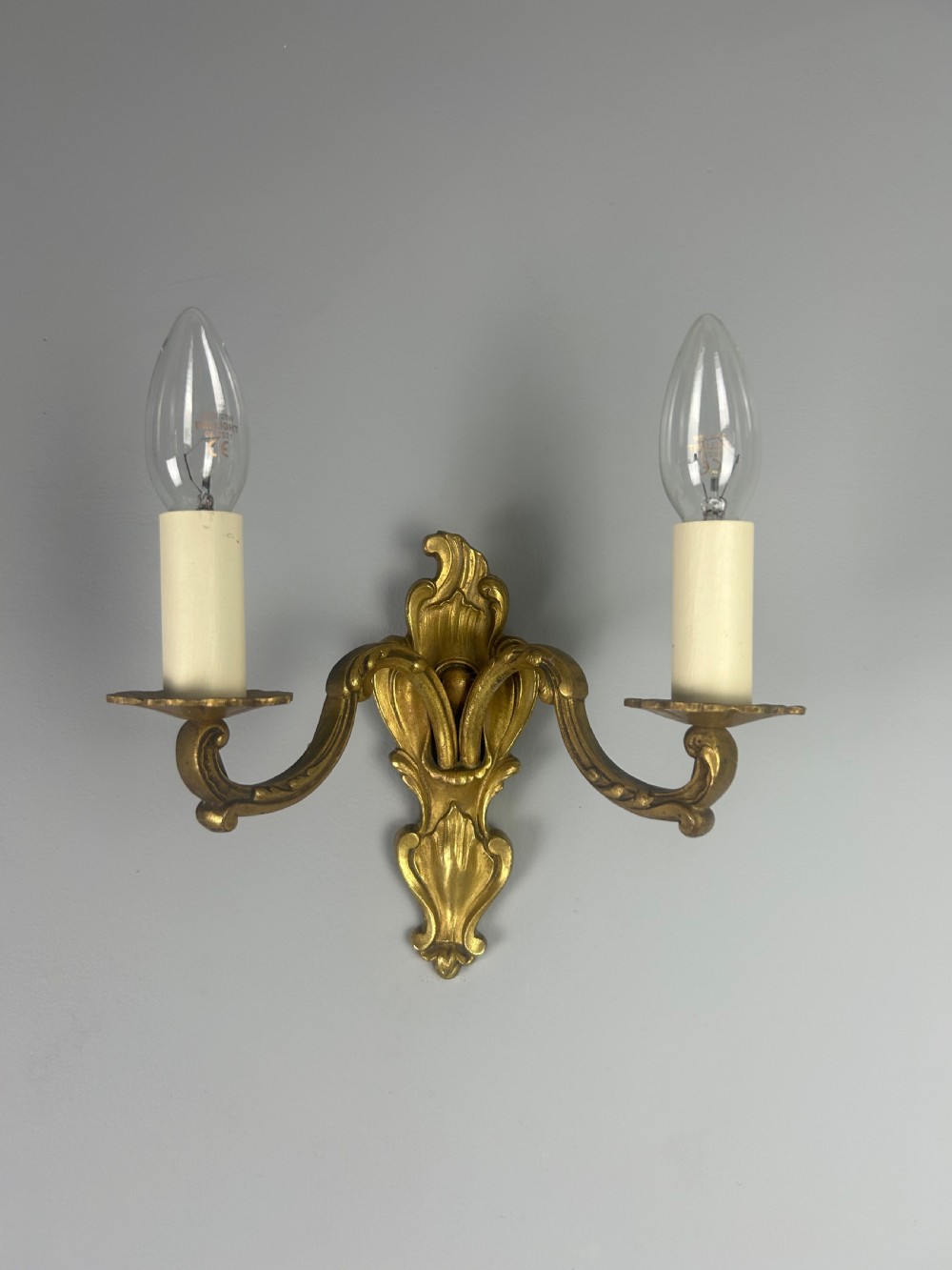 Single French Gilded Twin Arm Antique Wall Light