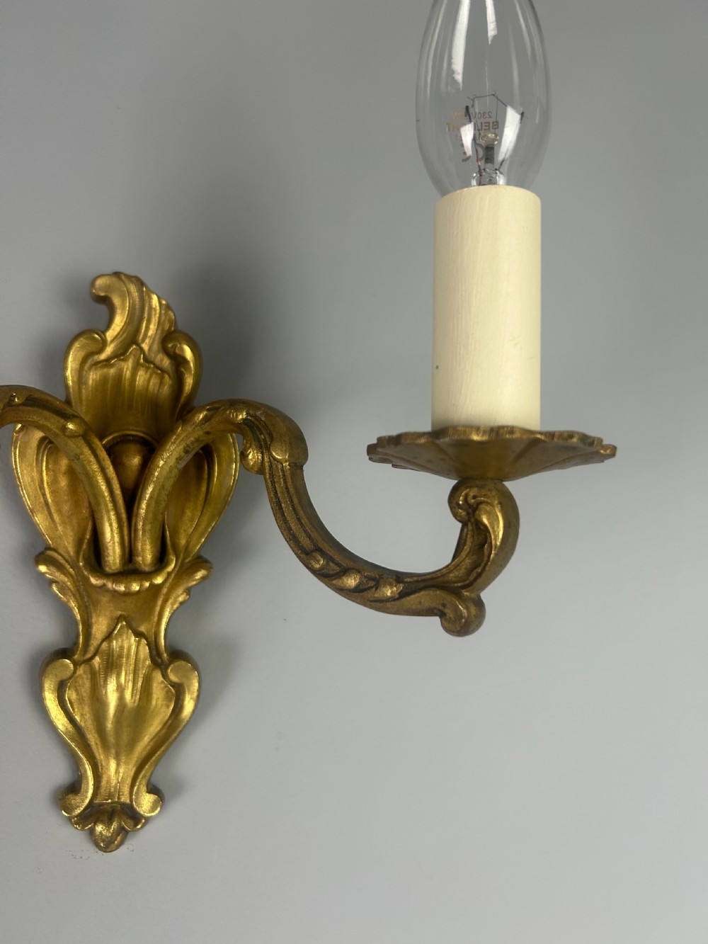 Single French Gilded Twin Arm Antique Wall Light View II