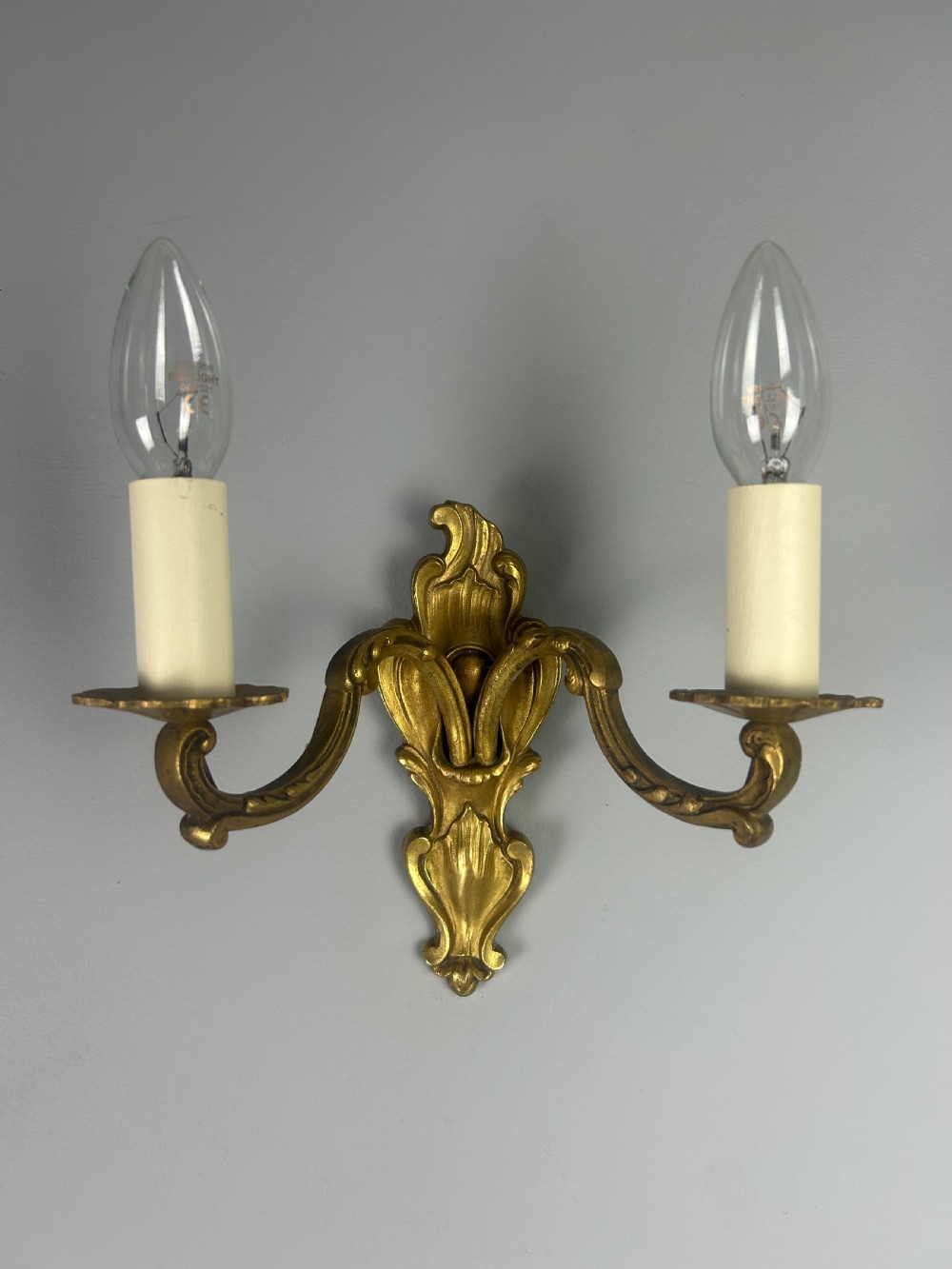 Single French Gilded Twin Arm Antique Wall Light View VI