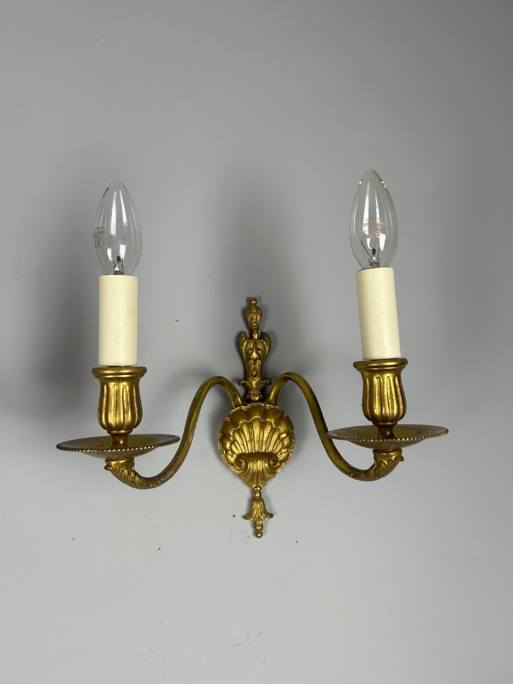 Pair of French Gilt Brass Art Nouveau Wall Lights  View IV