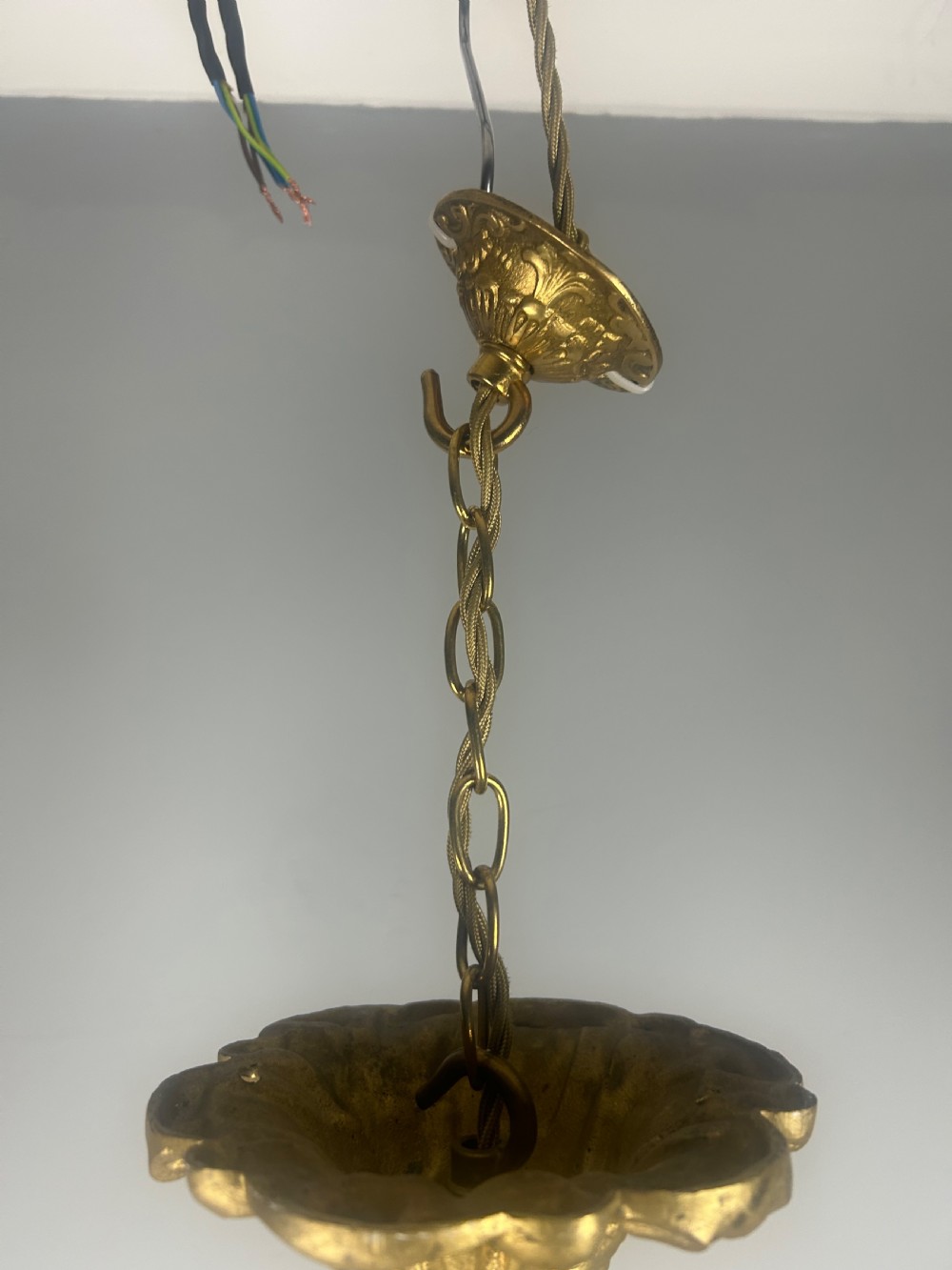 Pair of French Louis XVI Style Bronze Gilt & Cut Glass Ceiling Lanterns, Ceiling Lights  View VII