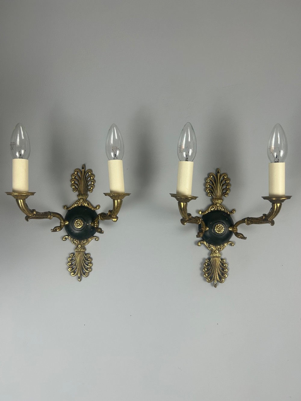 French Pair Of Empire Antique Wall Lights