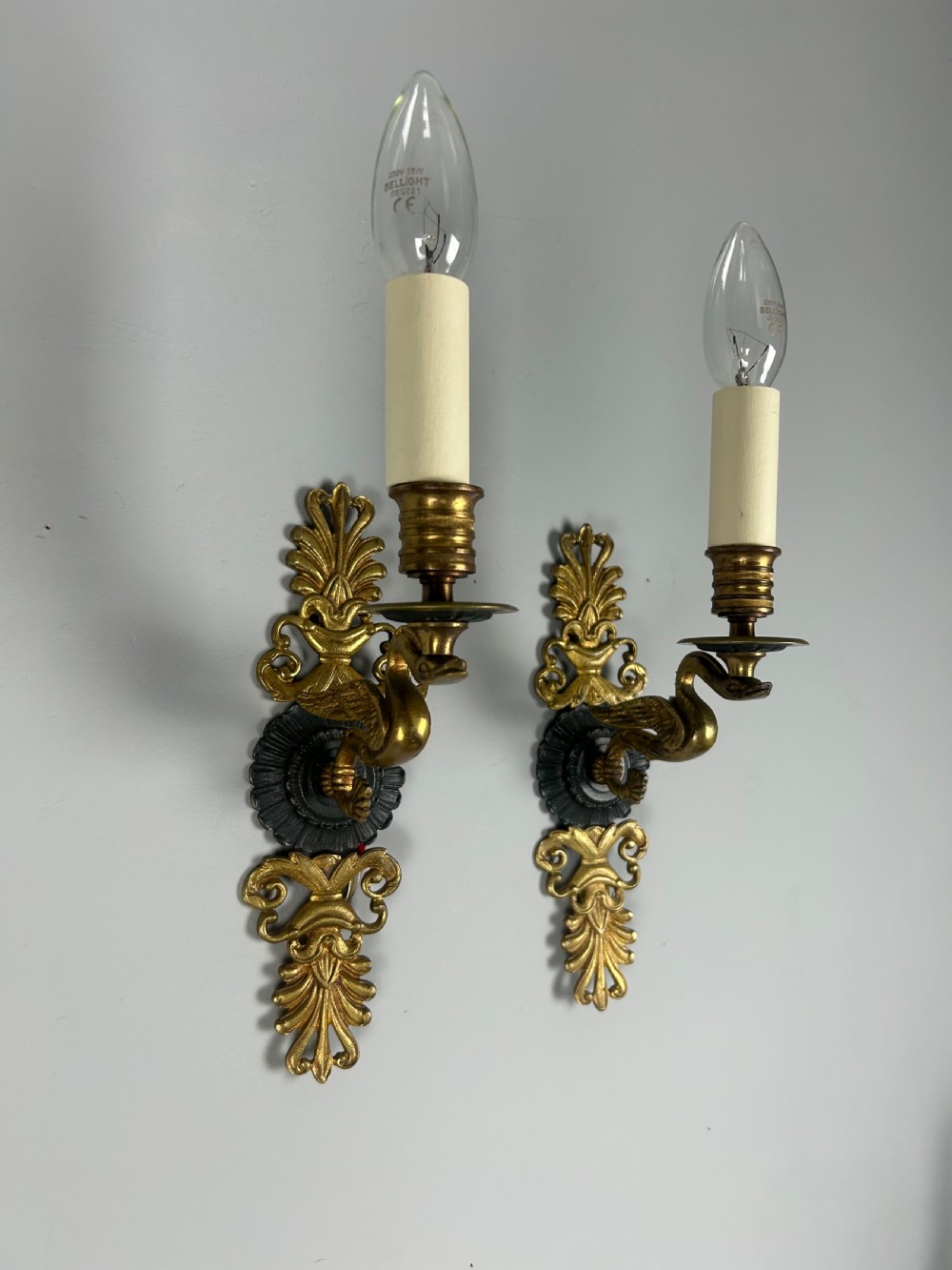 Pair of French Empire Single Arm Wall Lights  View III
