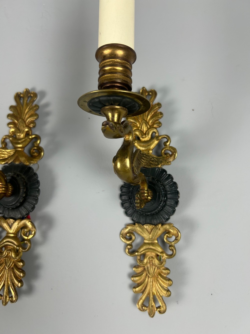 Pair of French Empire Single Arm Wall Lights  View V