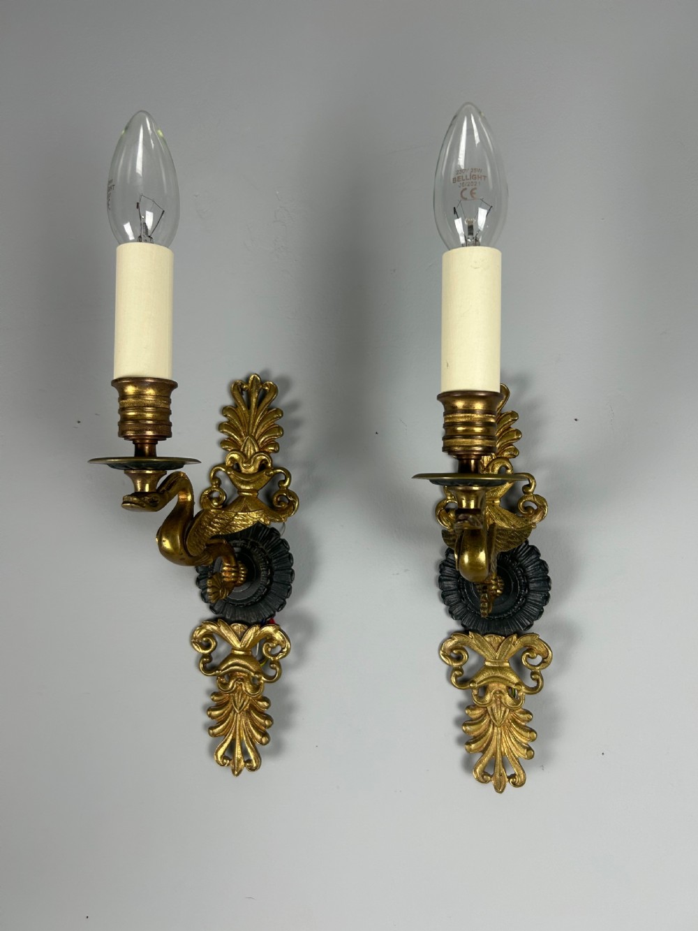Pair of French Empire Single Arm Wall Lights  View VII